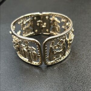 Stations of the Cross clamper bracelet